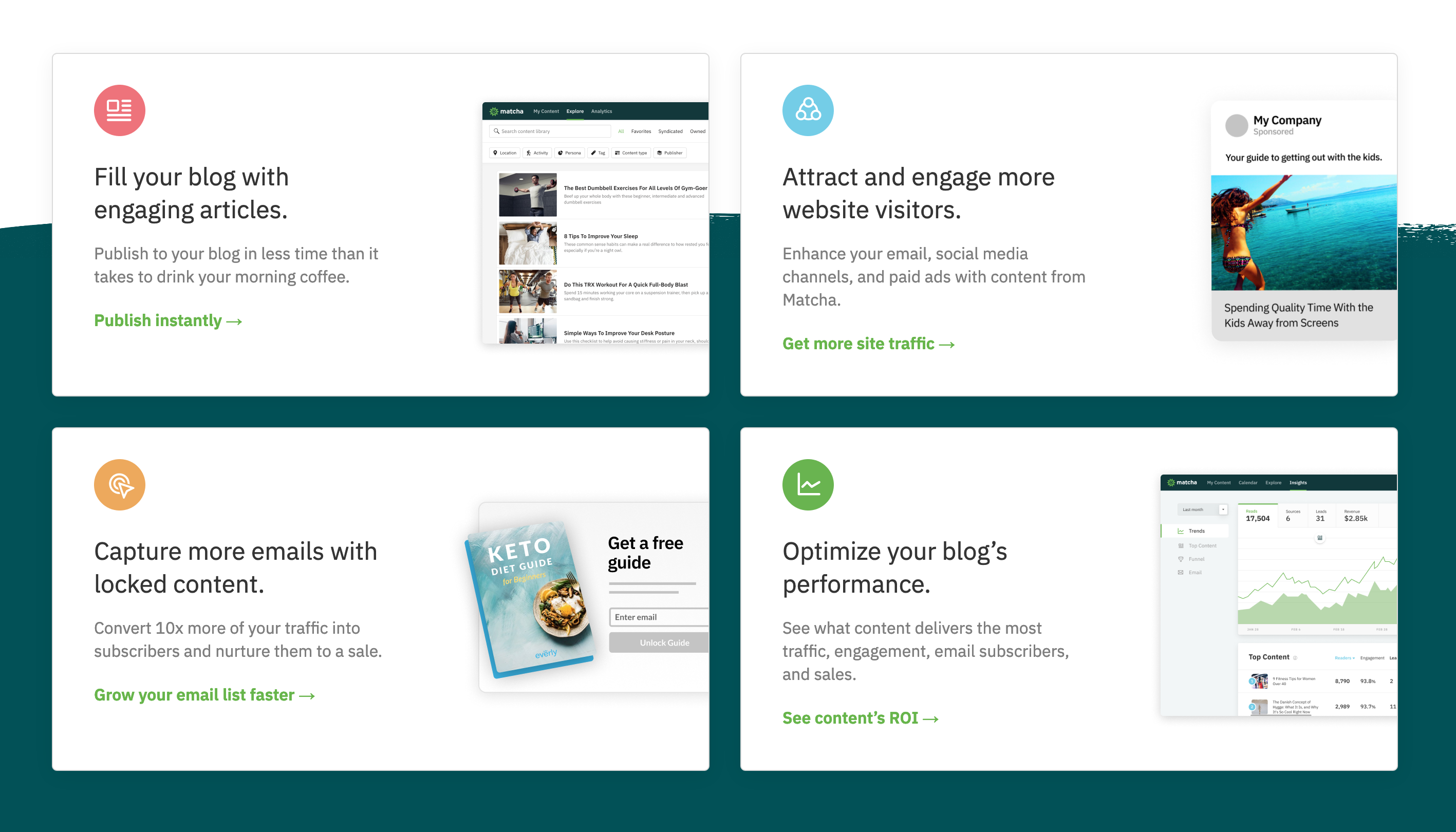 Matcha Feature component screenshot