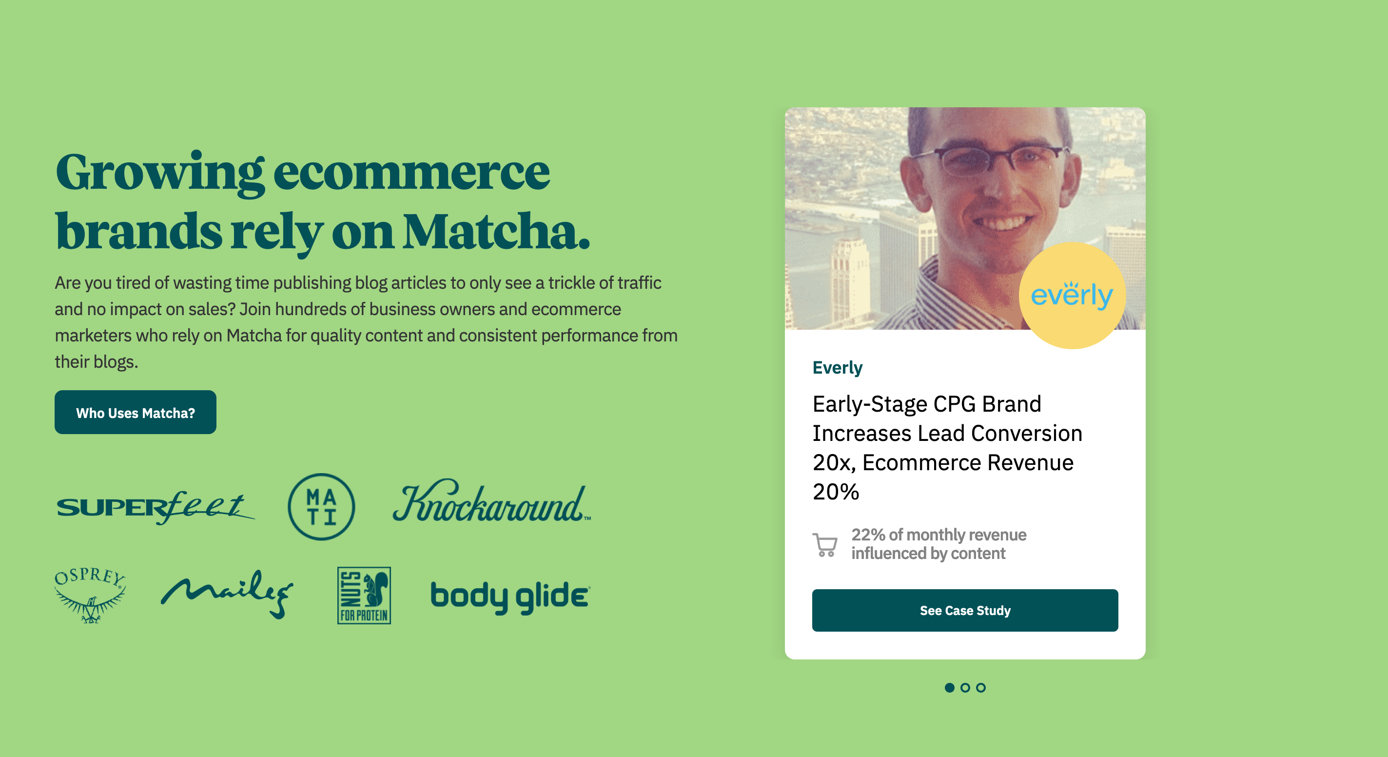 Matcha Testimonial component screenshot
