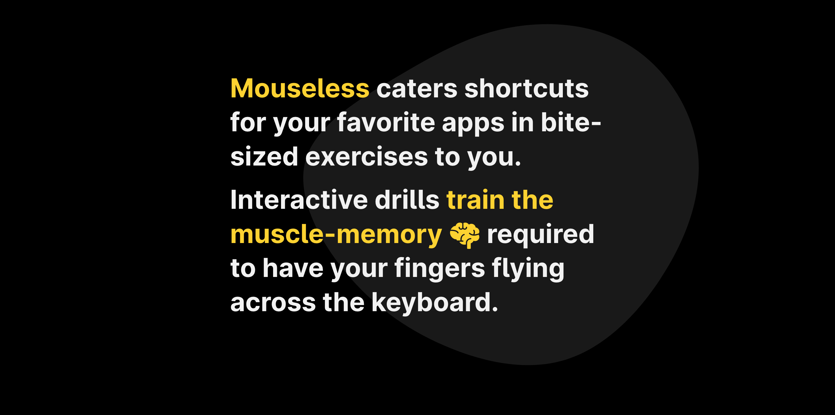 Mouseless Feature component screenshot