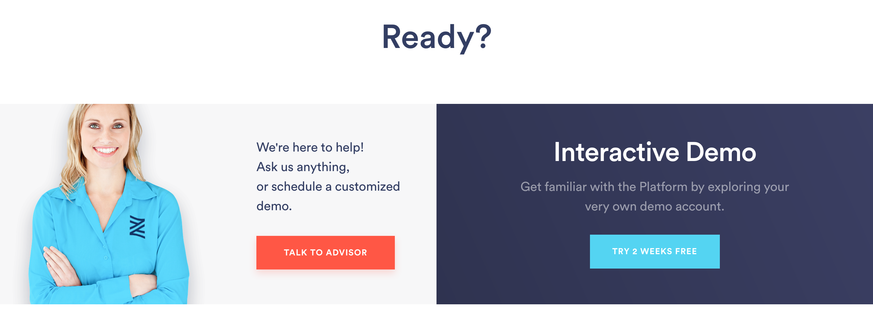 Zenefits Call To Action component screenshot