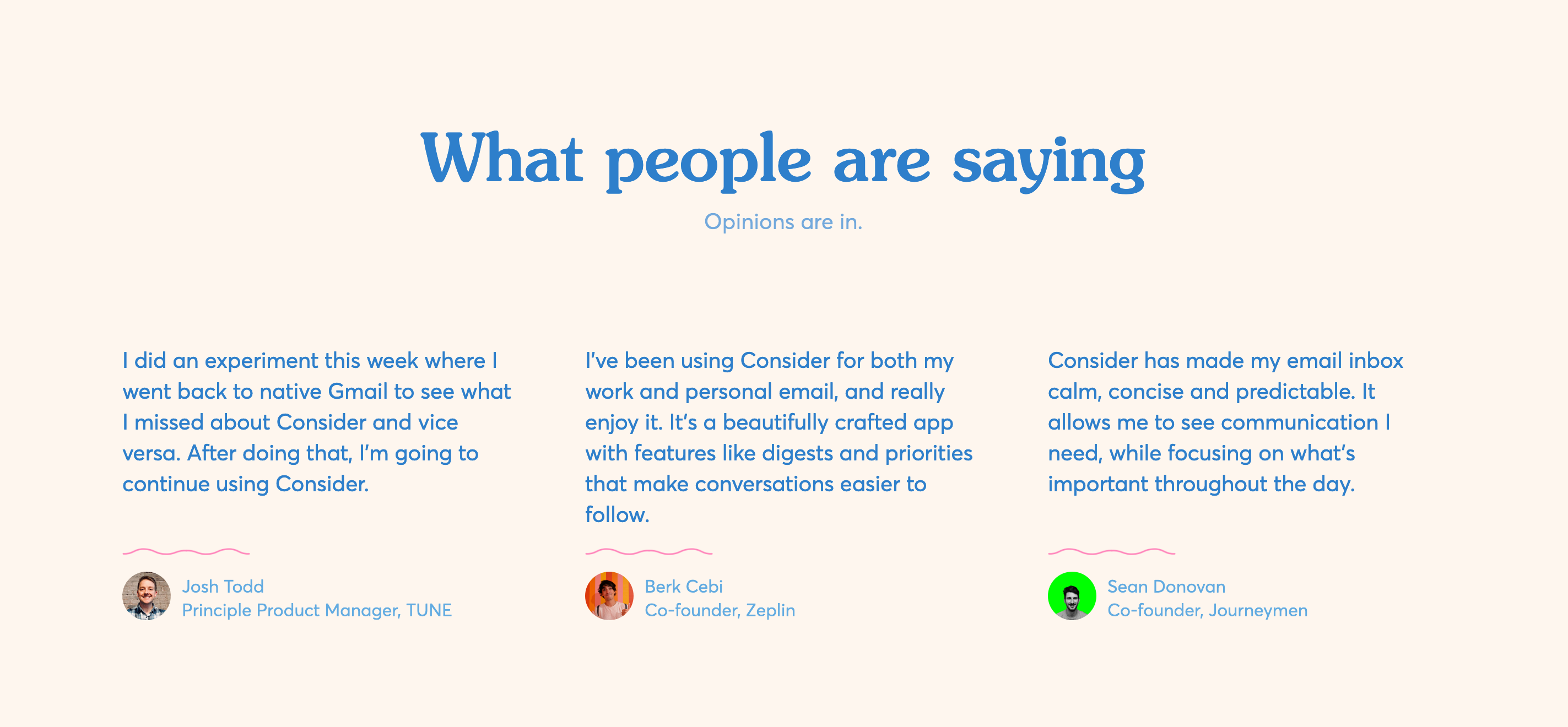 Consider Testimonial component screenshot