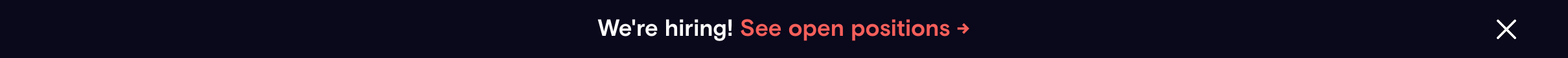 Supercast Notification Bar component screenshot