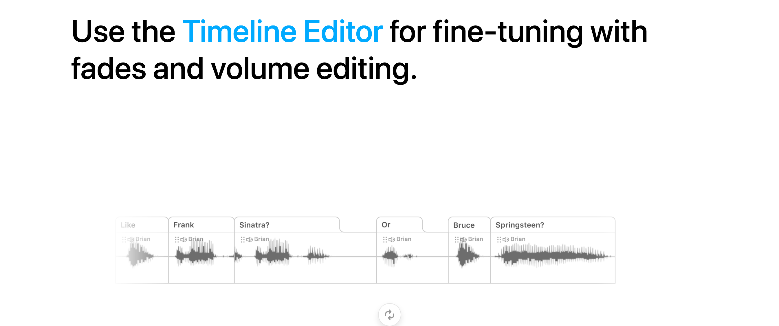 Descript Feature component screenshot