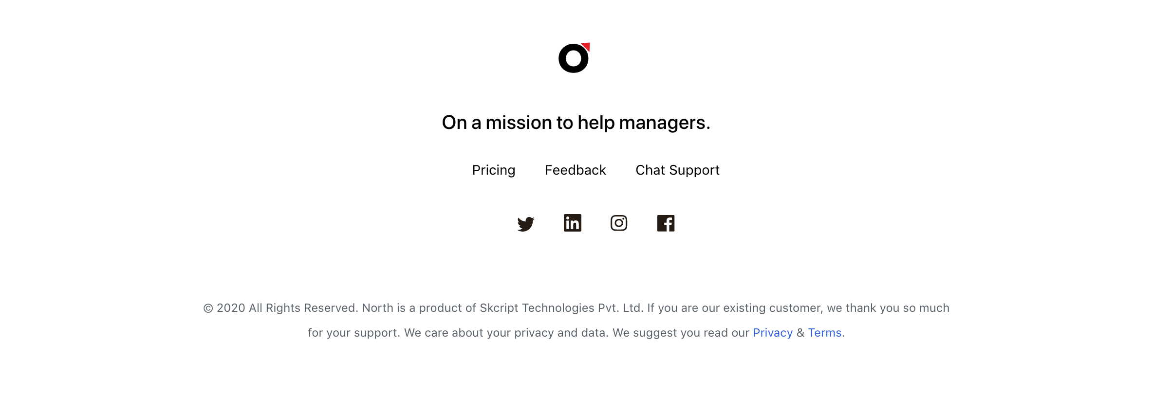 Northapp Footer component screenshot