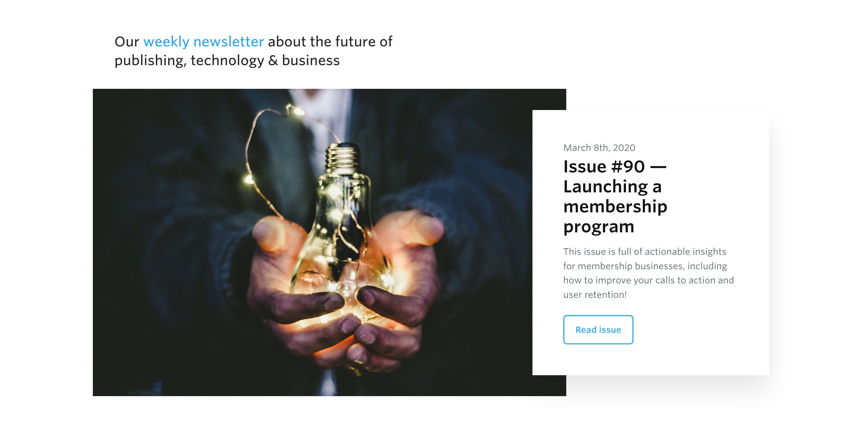 Ghost Newsletter component screenshot