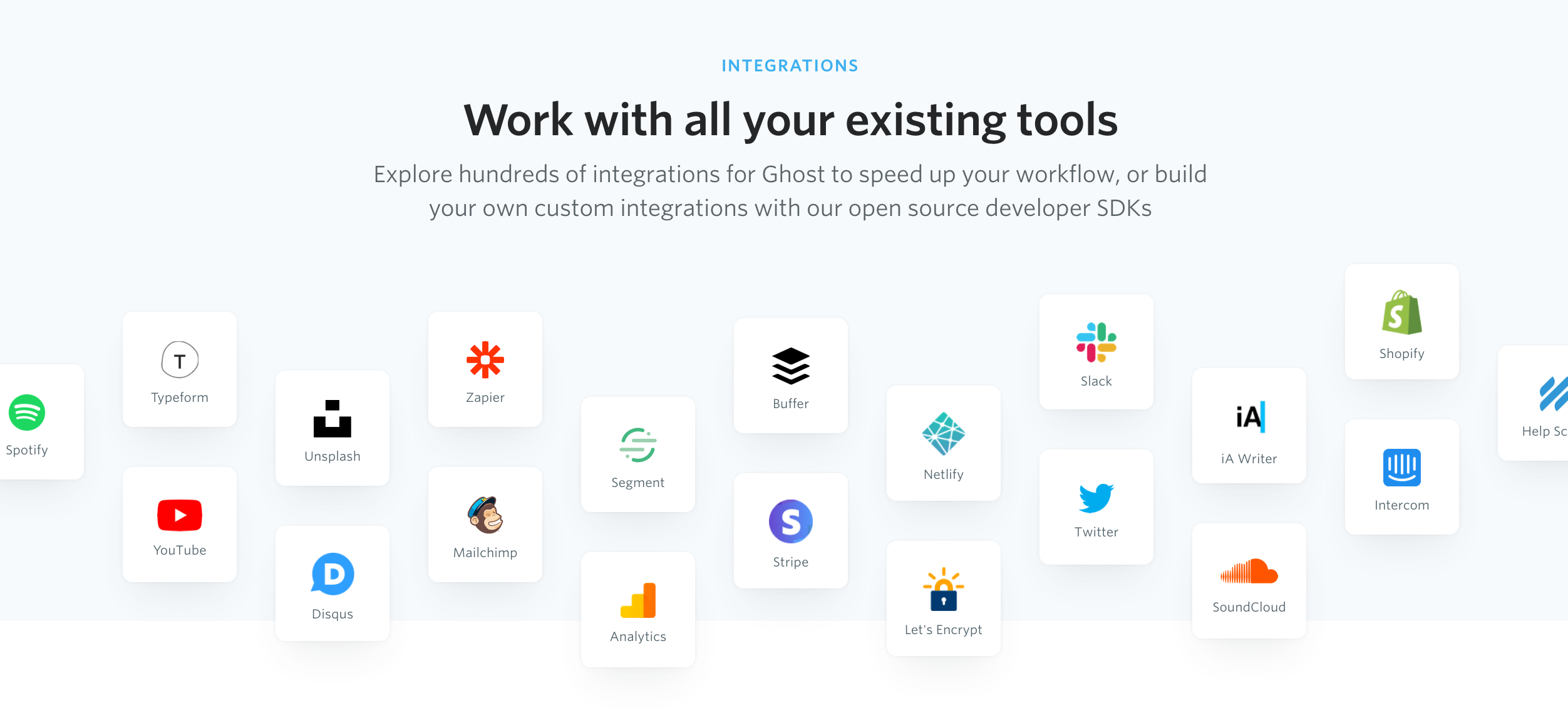 Ghost Intergrations component screenshot