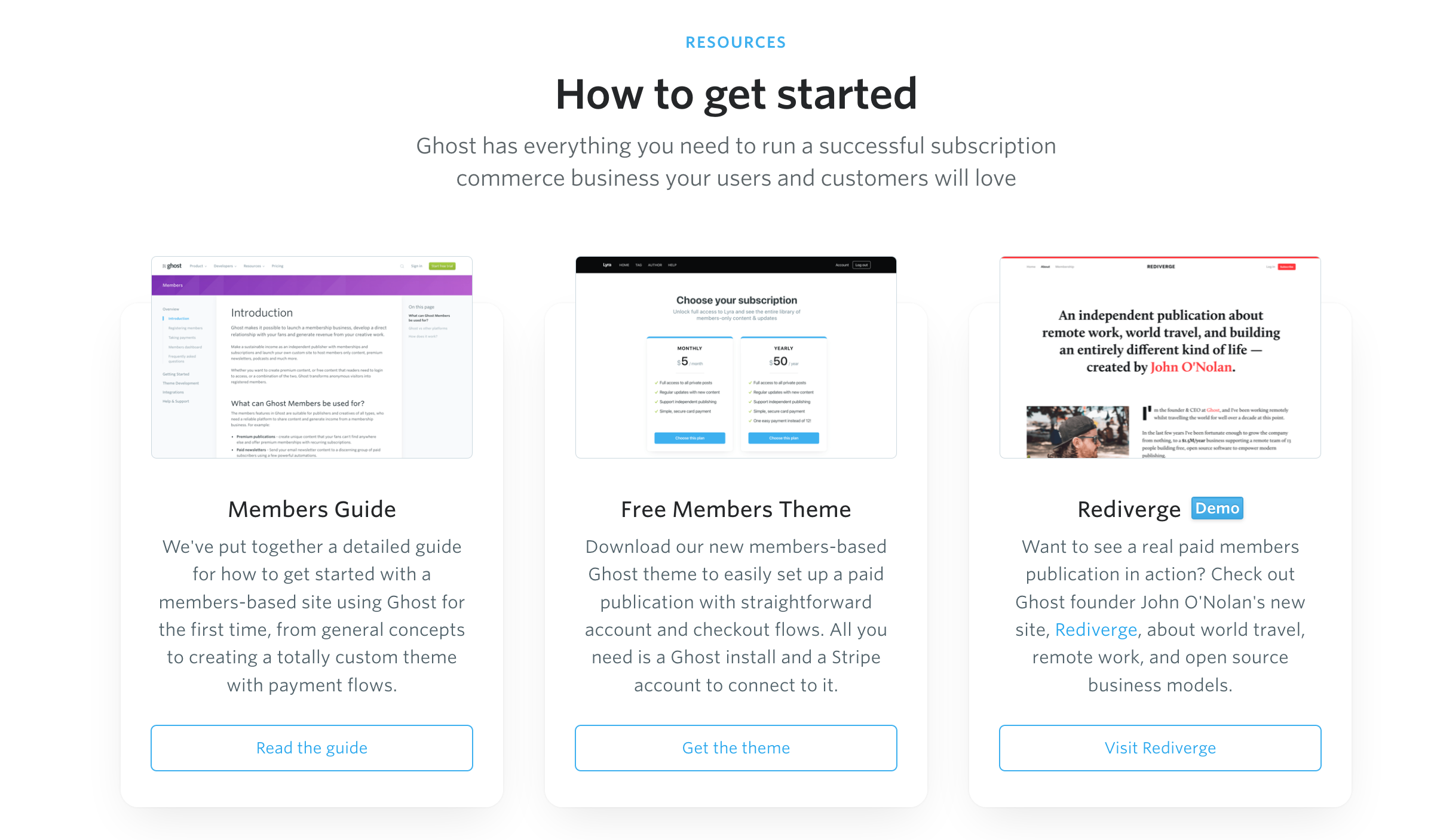 Ghost Blog component screenshot