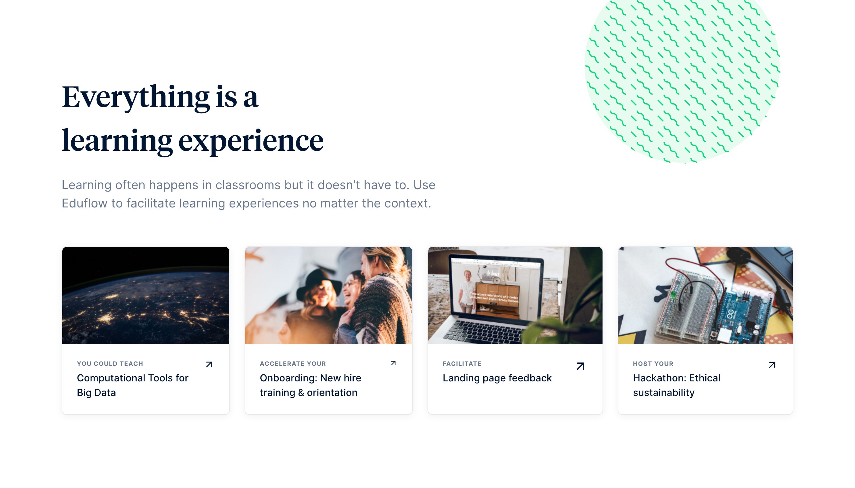 Eduflow Blog component screenshot