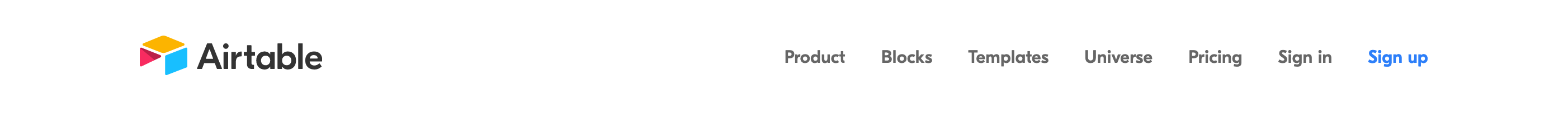 Airtable Header component screenshot