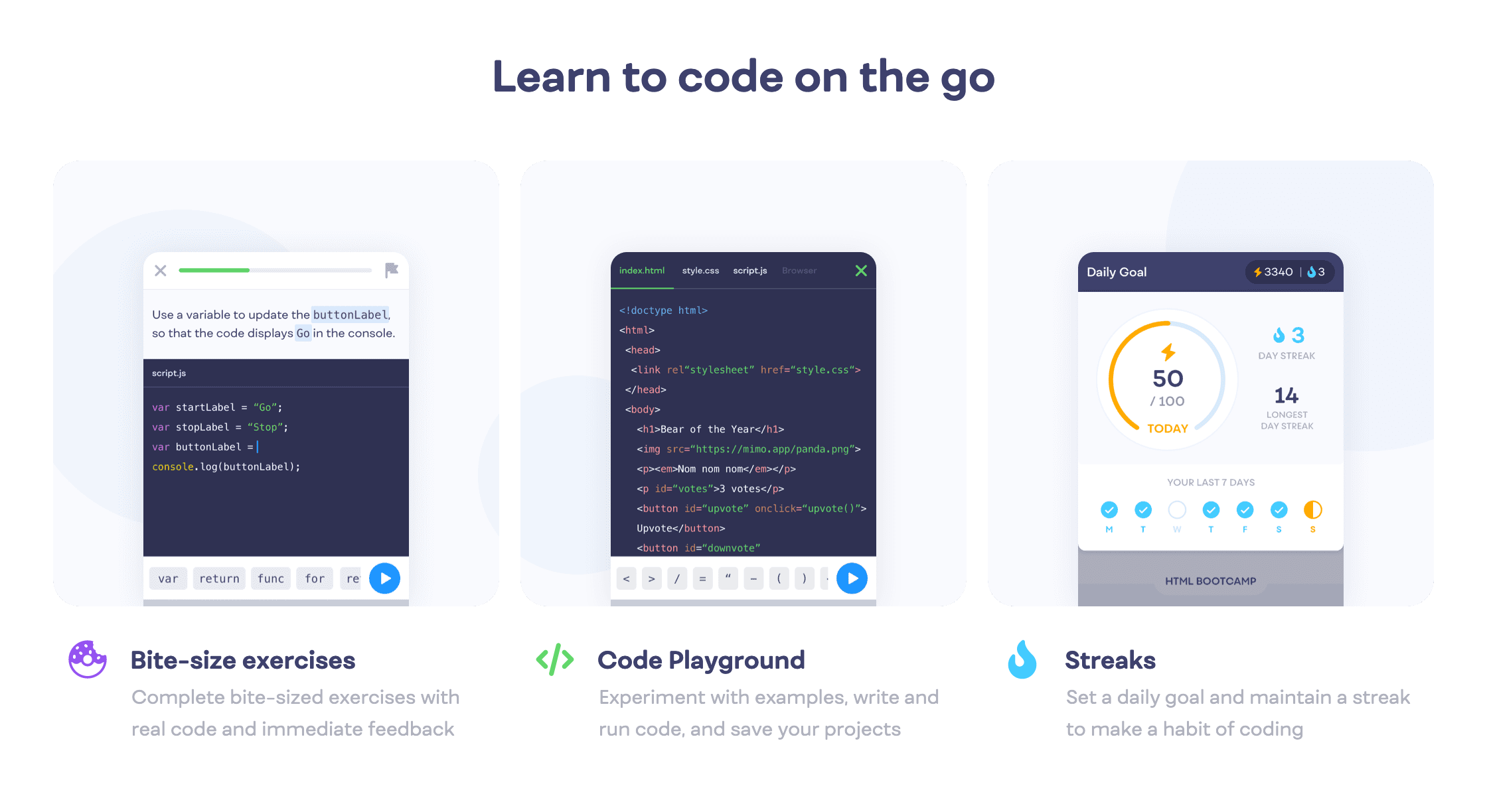 Mimo Steps component screenshot