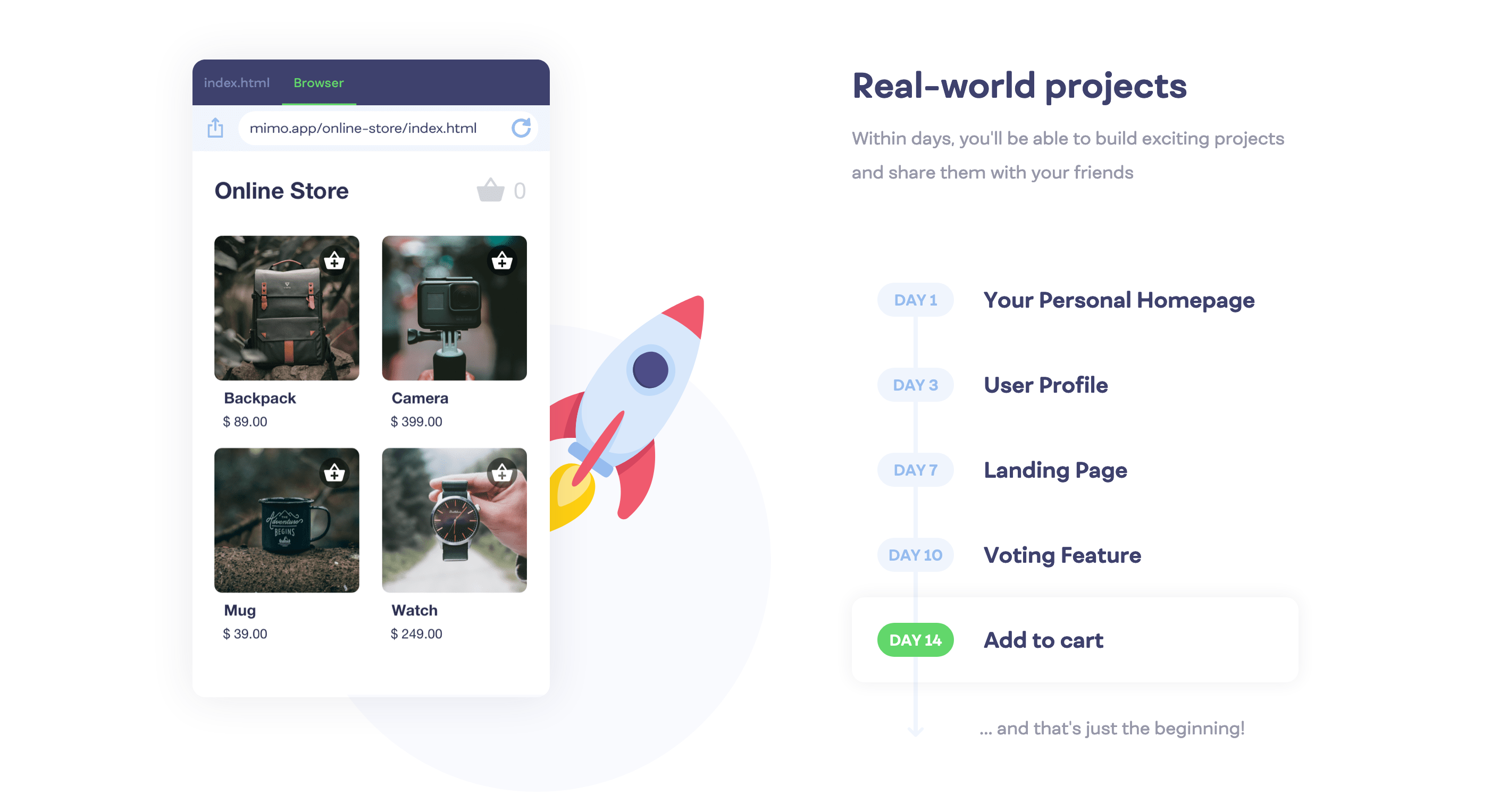 Mimo Feature component screenshot