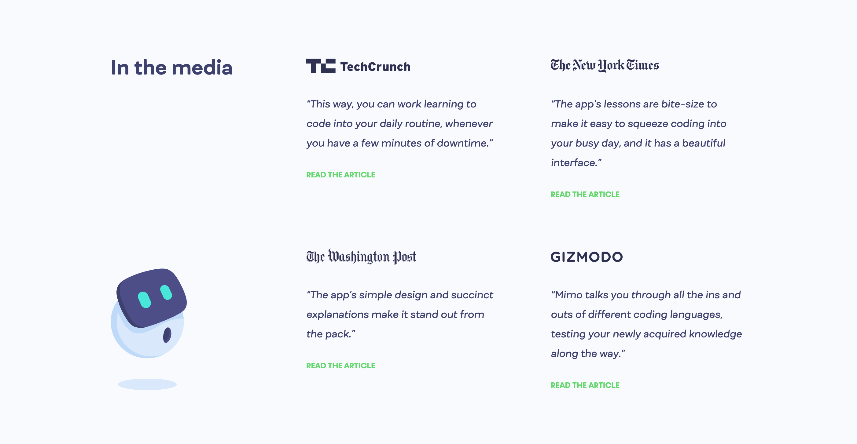 Mimo Testimonial component screenshot