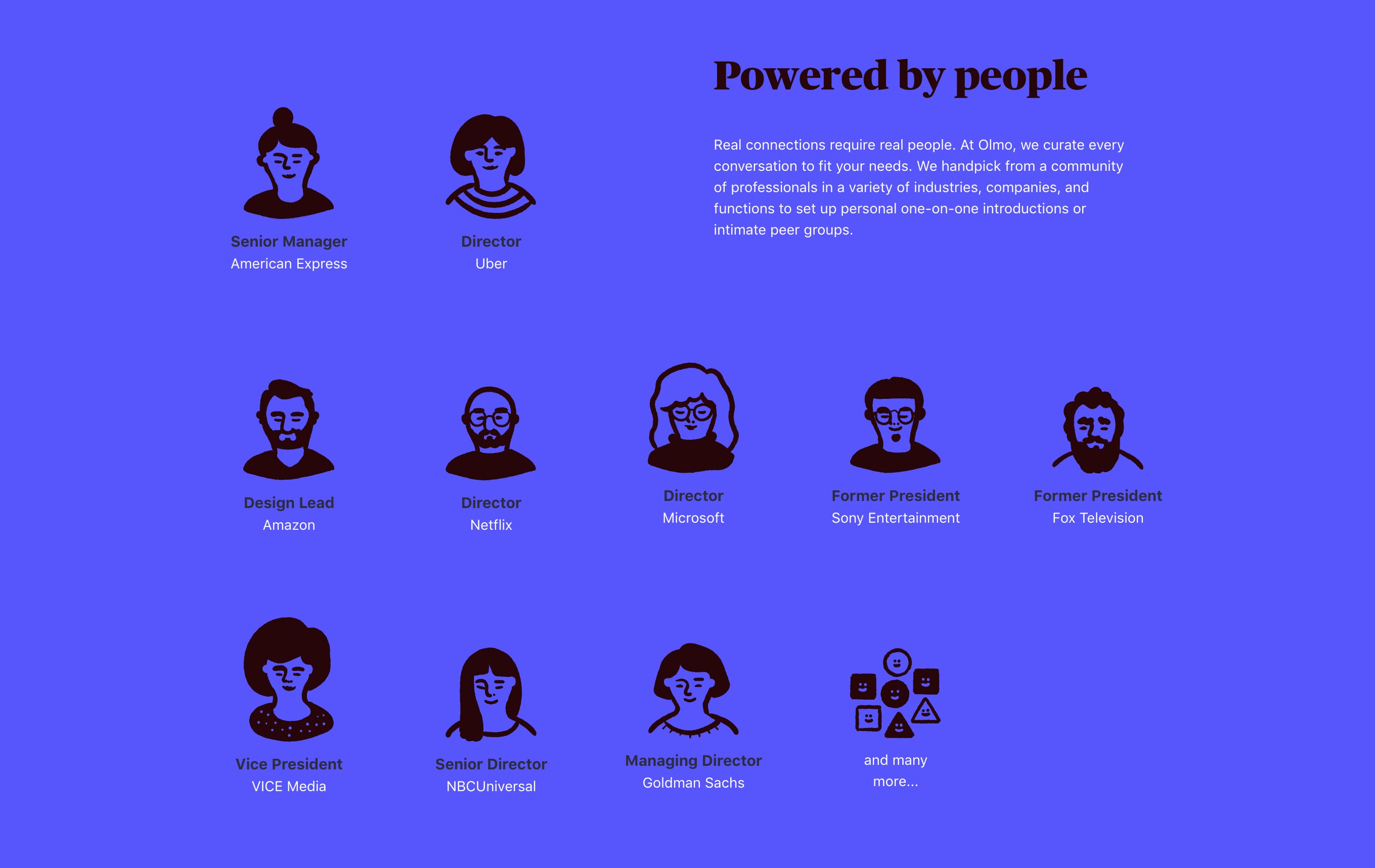 Olmo Audience component screenshot