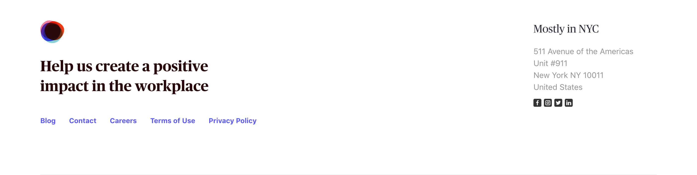 Olmo Footer component screenshot