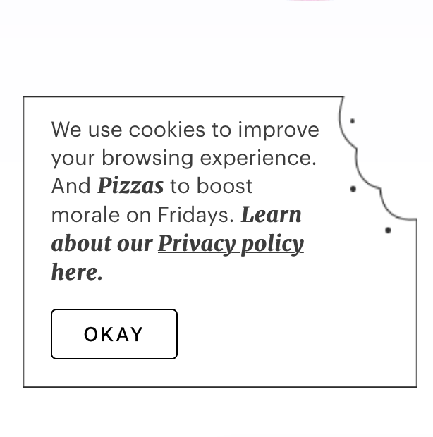 Simform Cookie component screenshot