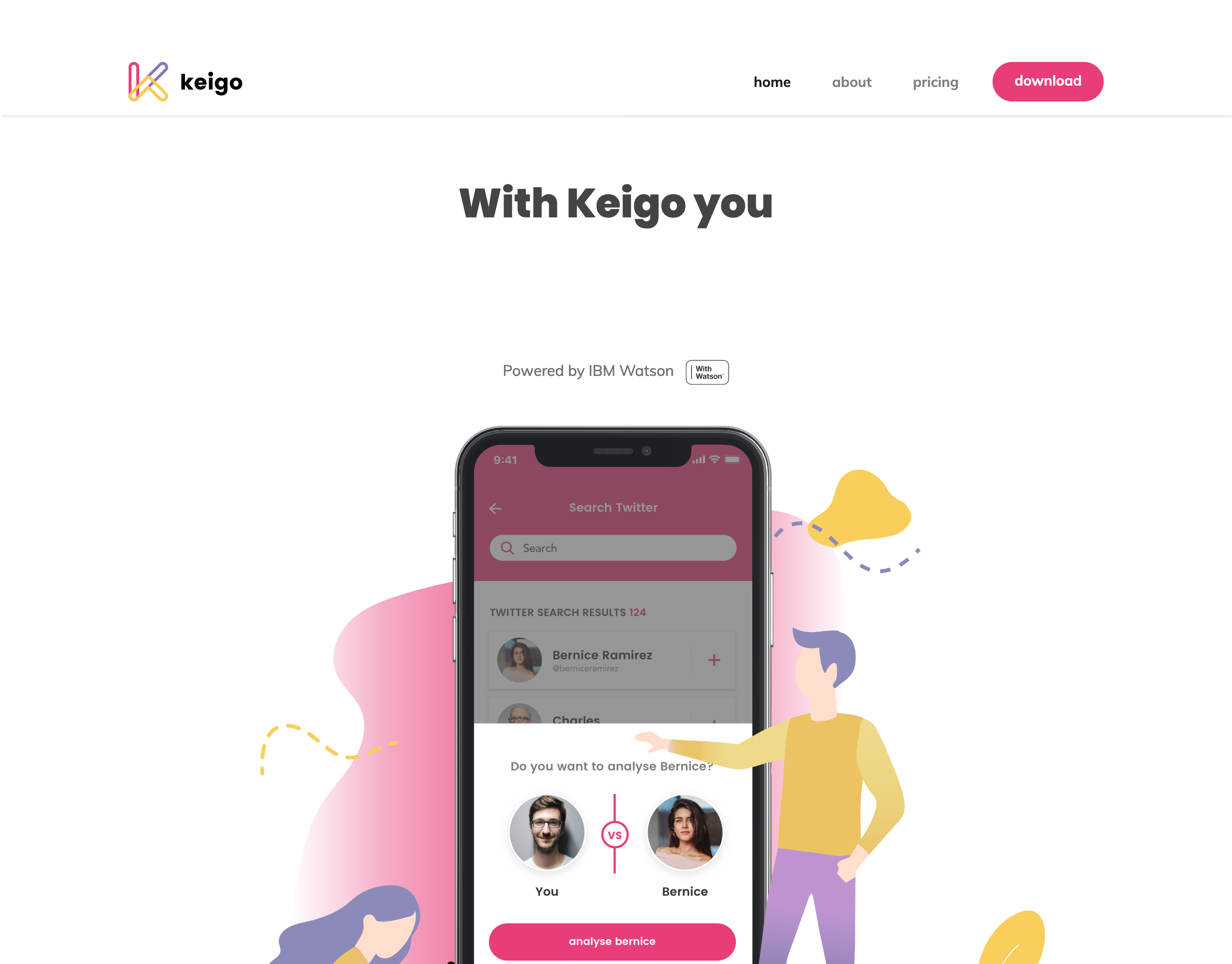 Keigo Hero component screenshot