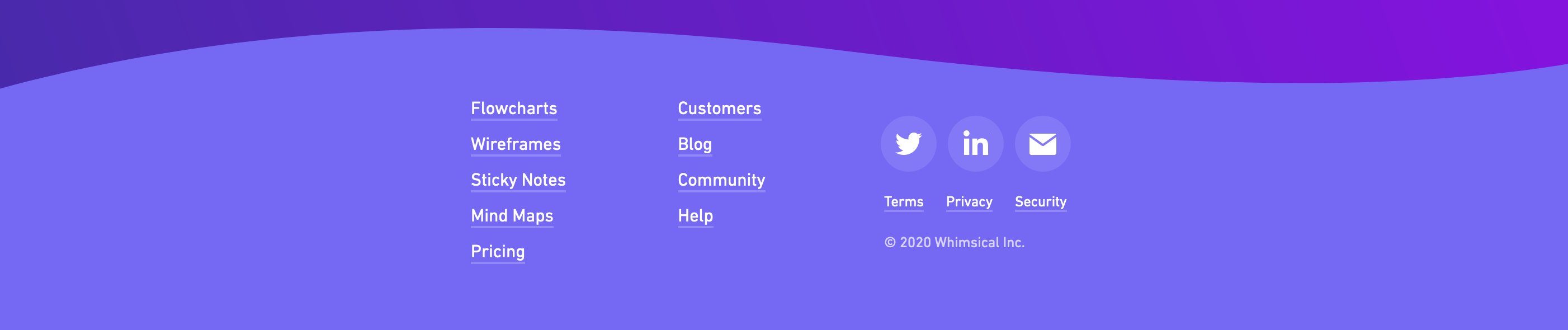 Whimsical Footer component screenshot