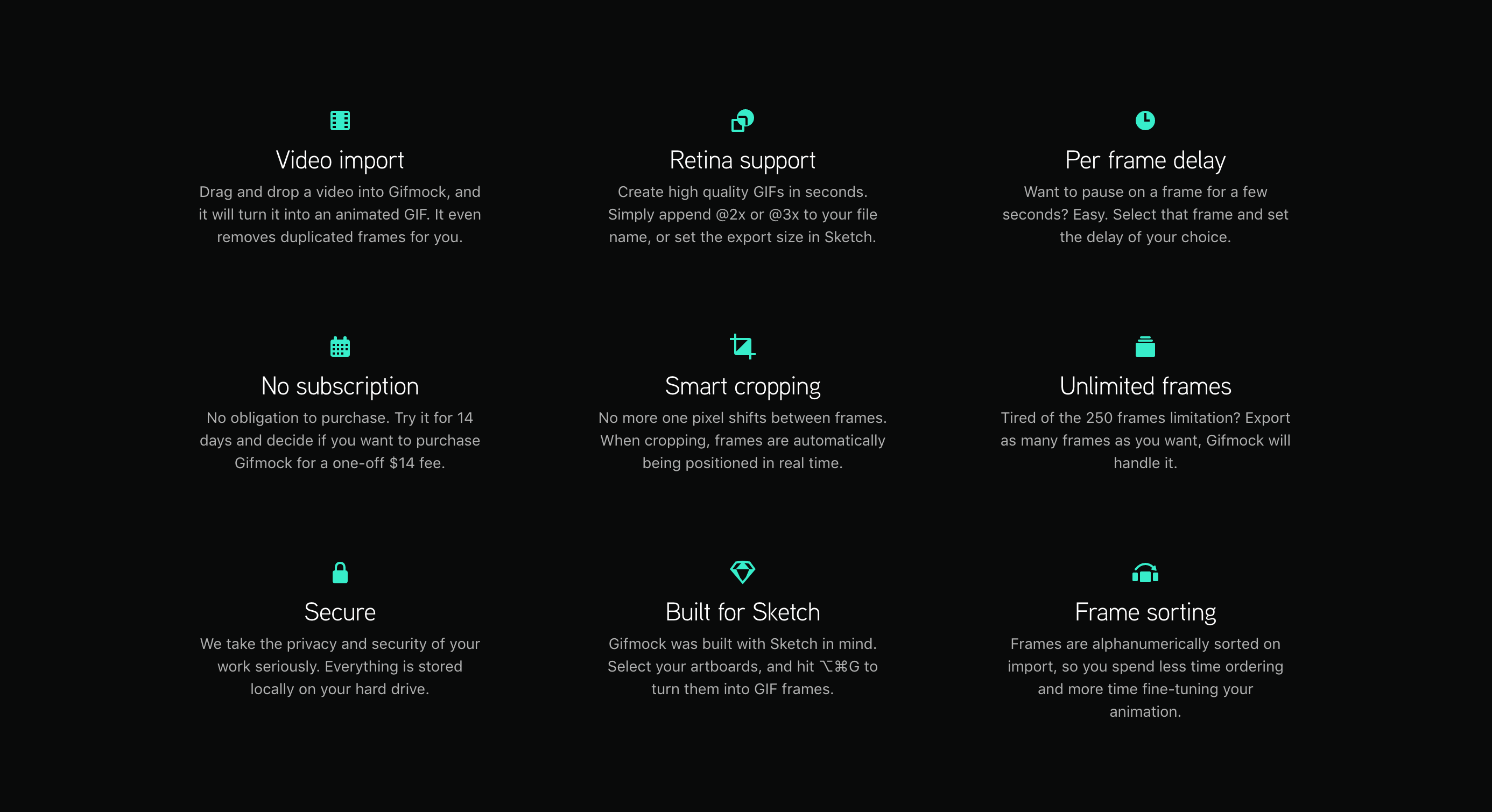 Gifmock Feature component screenshot