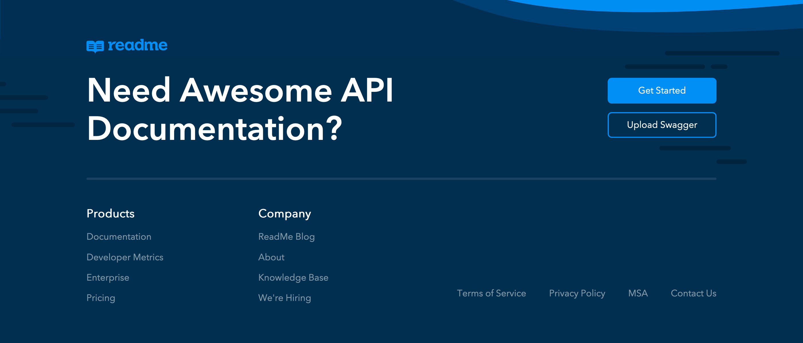 Readme Footer component screenshot