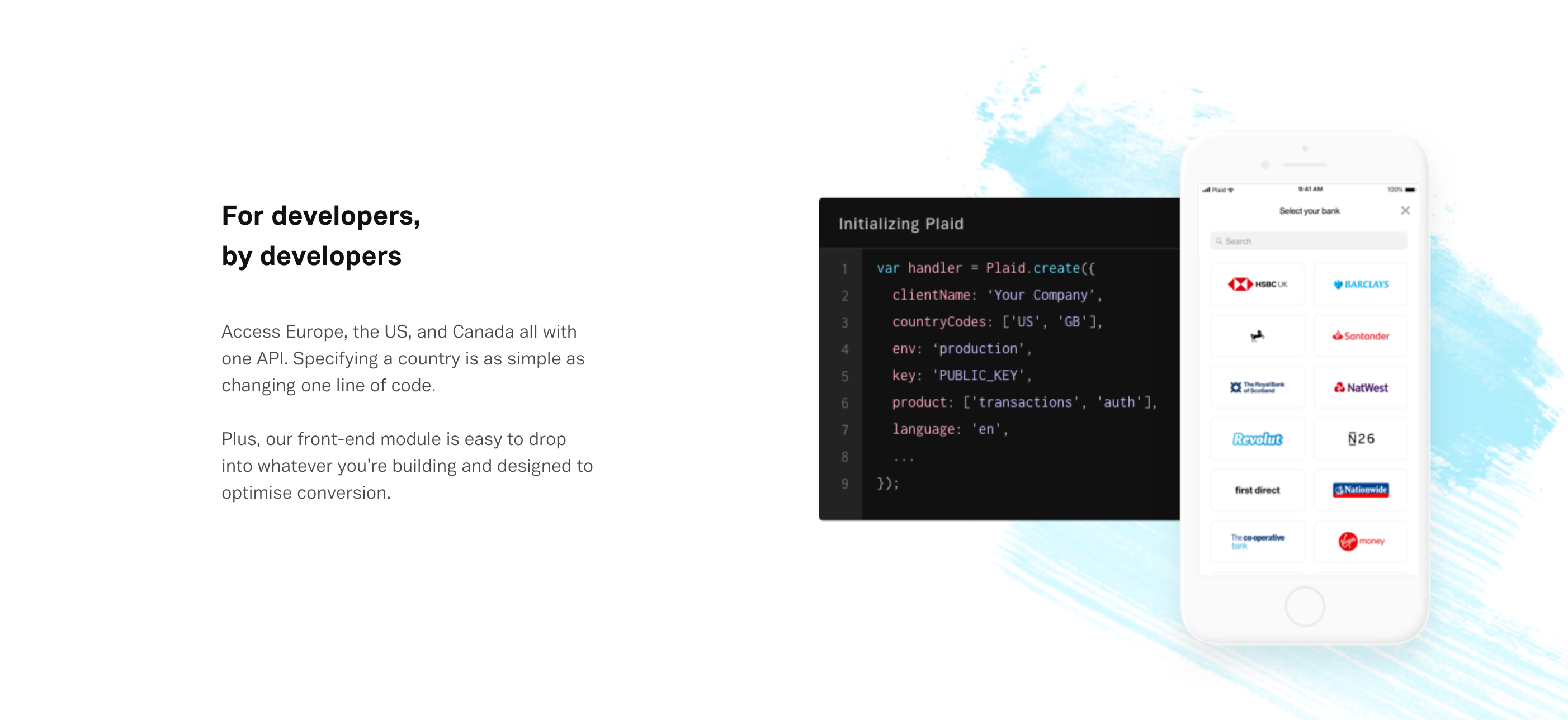 Plaid Feature component screenshot
