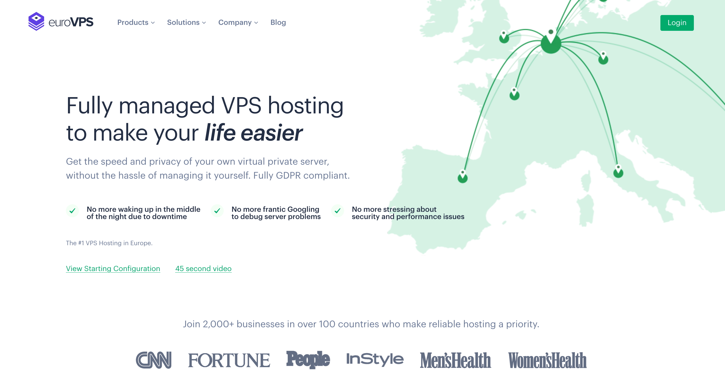 Eurovps Hero component screenshot