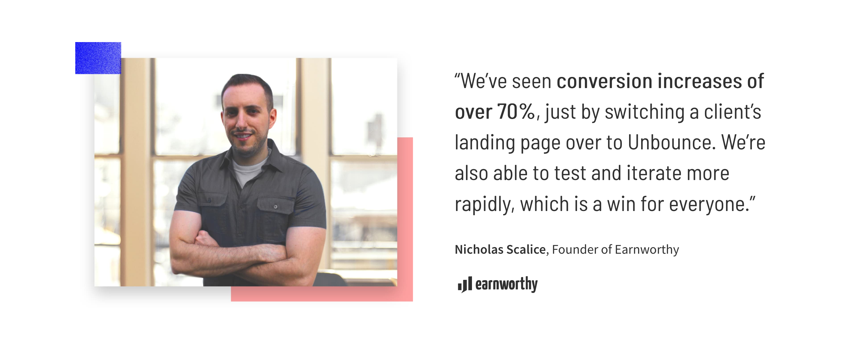 Unbounce Testimonial component screenshot
