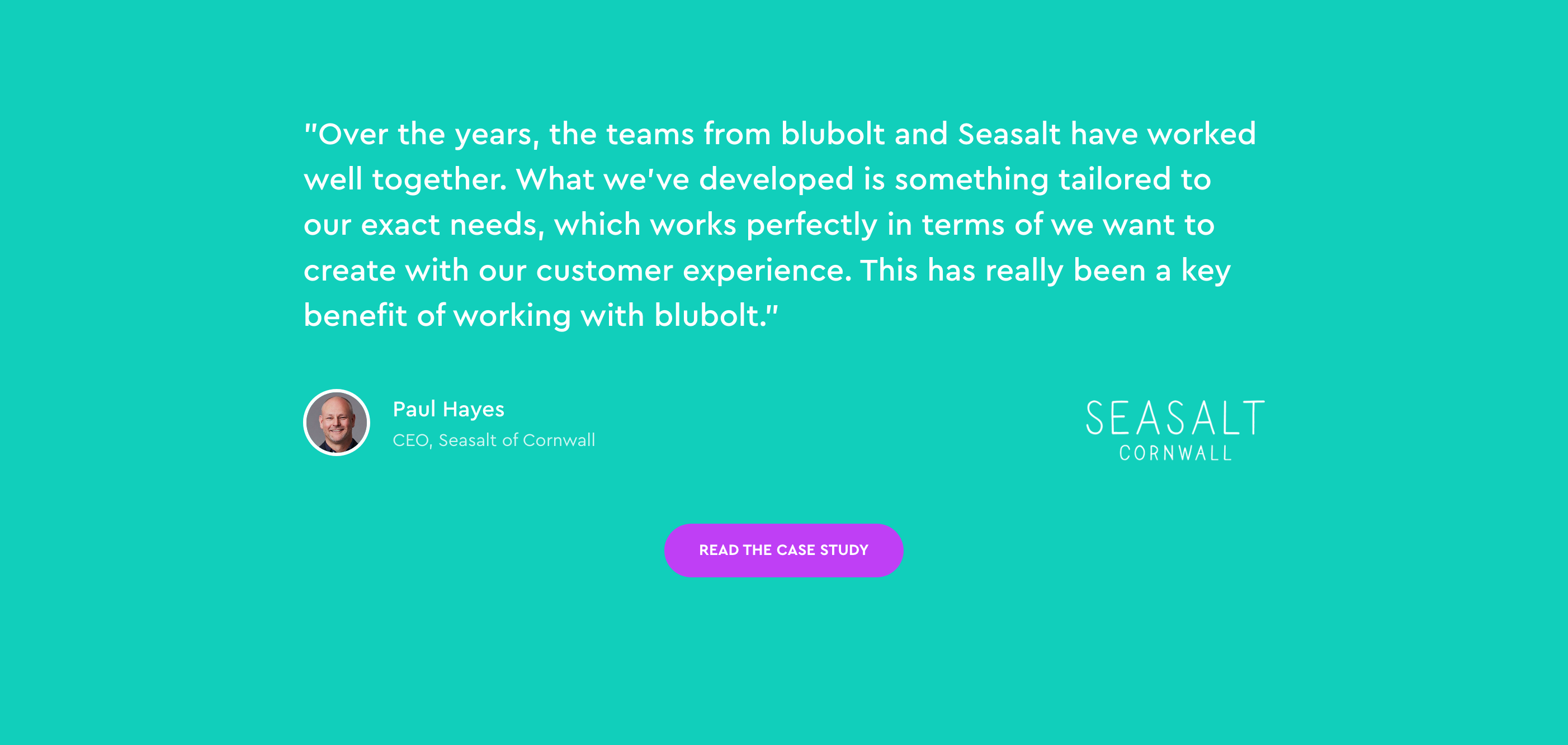 Blubolt Testimonial component screenshot