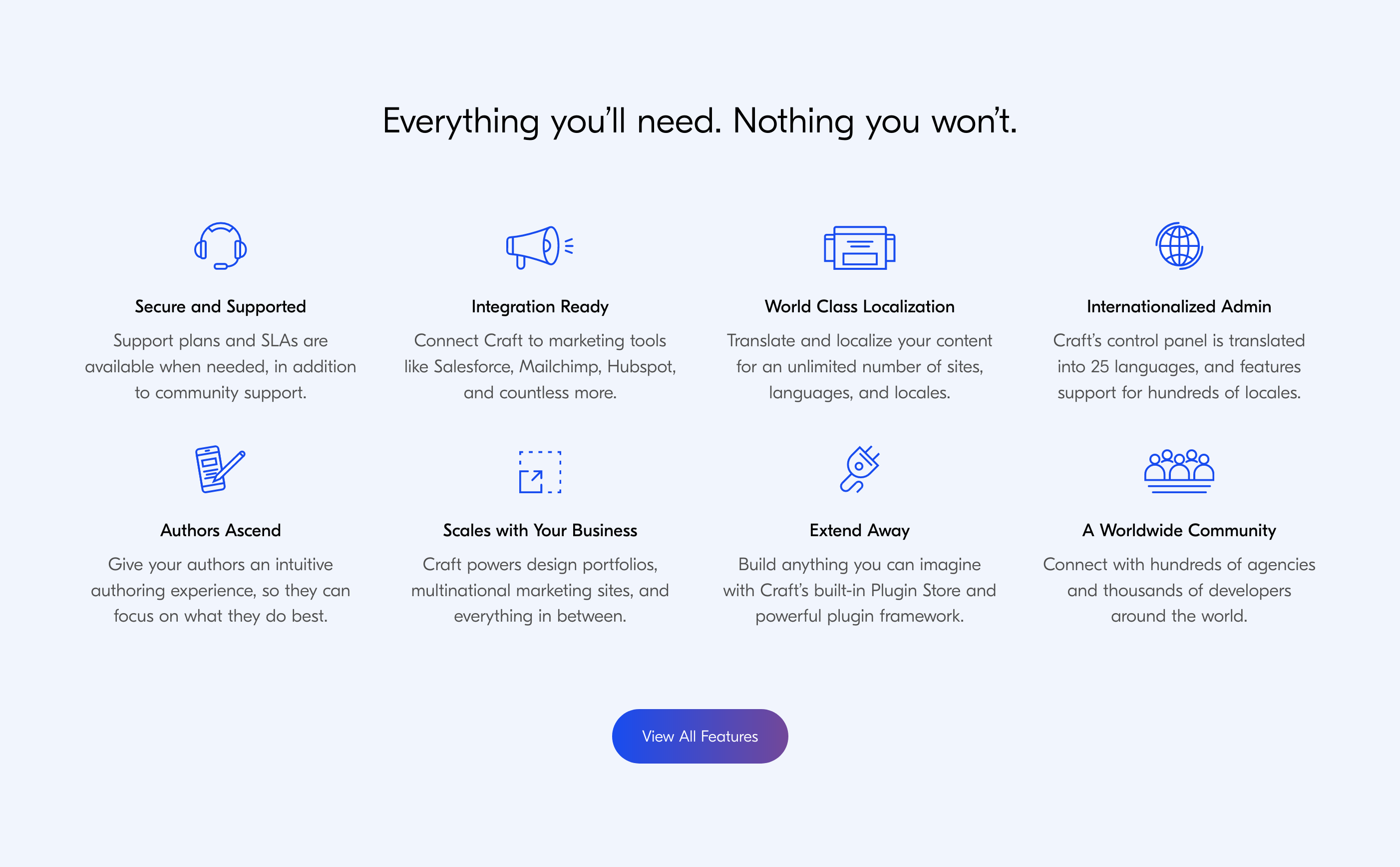 Craftcms Feature component screenshot