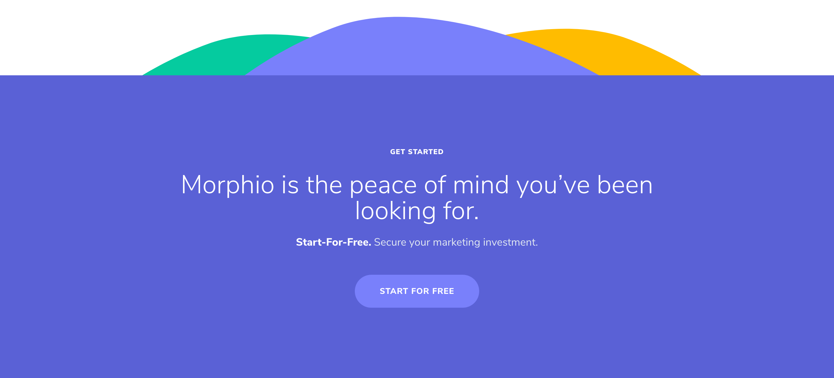 Morphio Call To Action component screenshot