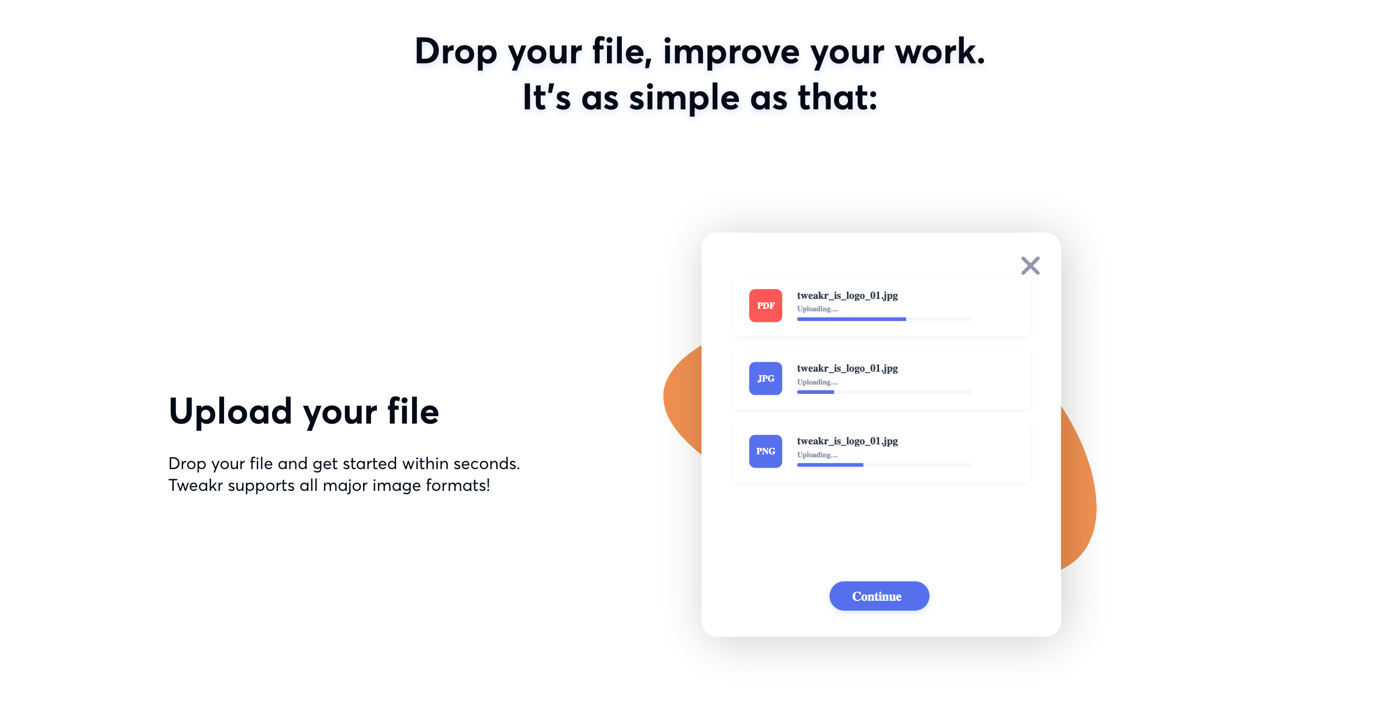 Tweakr Feature component screenshot