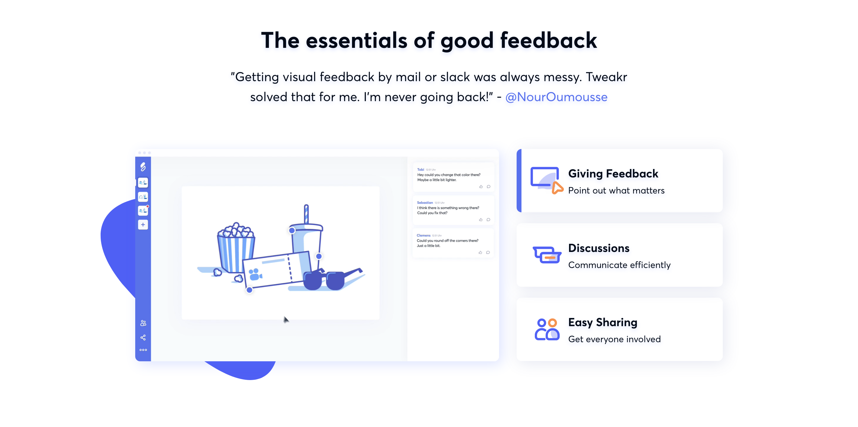 Tweakr Feature component screenshot