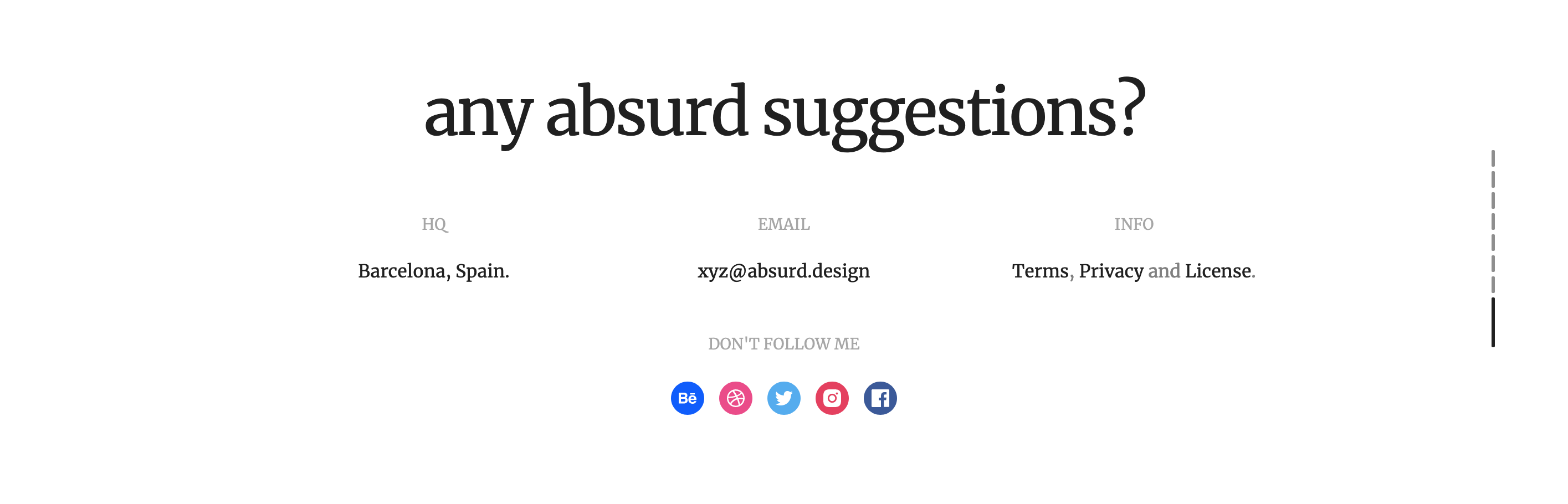 Absurd Footer component screenshot