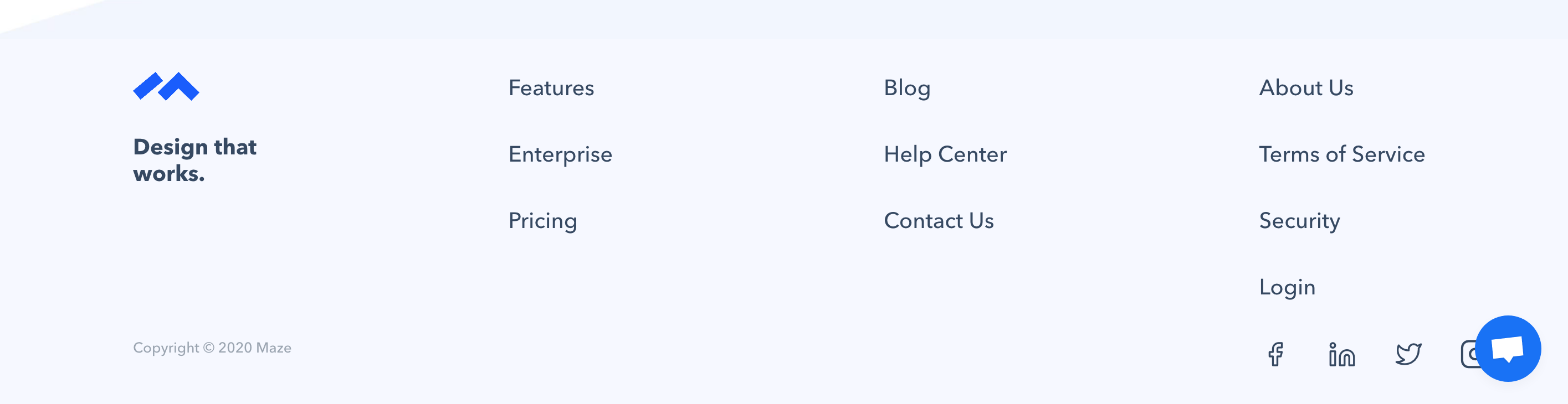 Maze Footer component screenshot