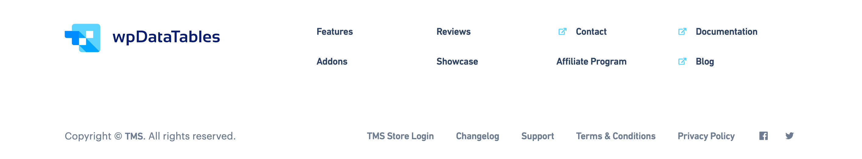 Wpdatatables Footer component screenshot