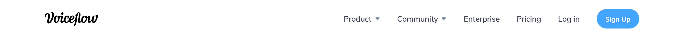 Getvoiceflow Header component screenshot