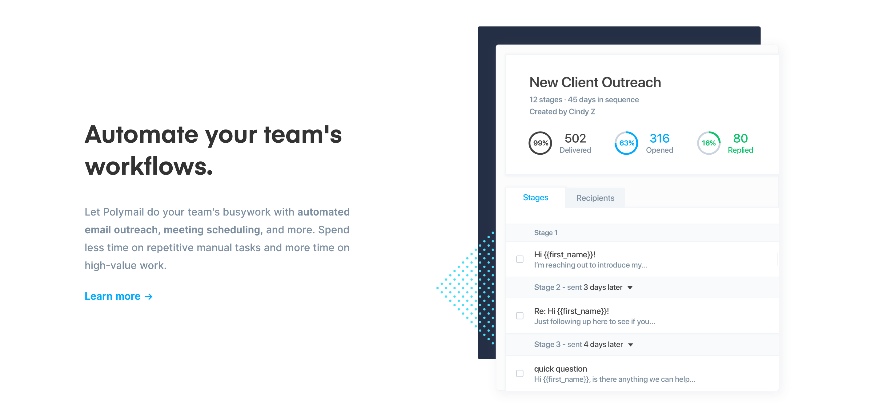 Polymail Feature component screenshot