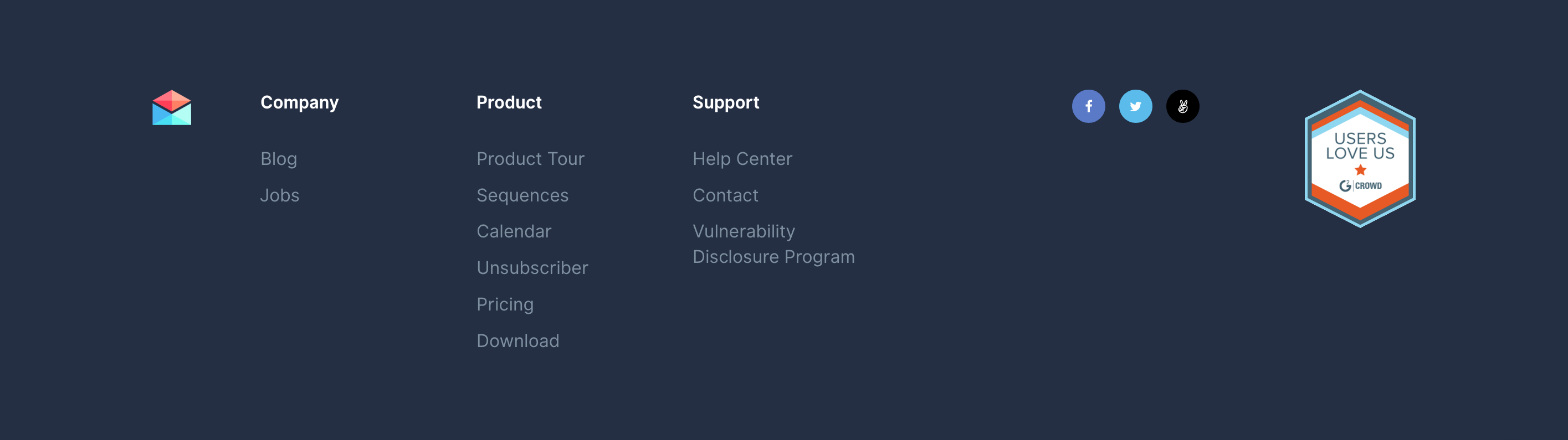 Polymail Footer component screenshot