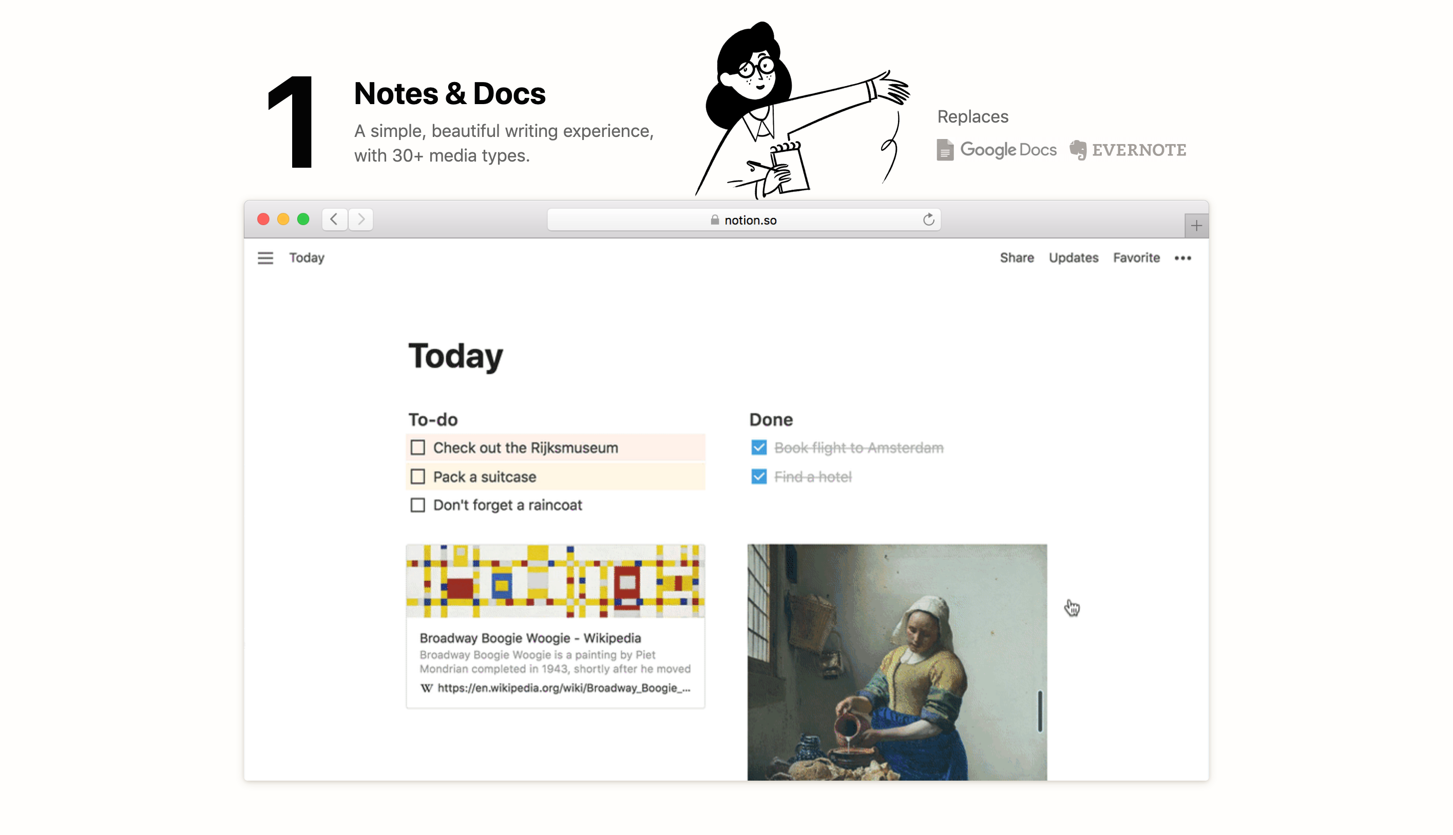 Notion Feature component screenshot