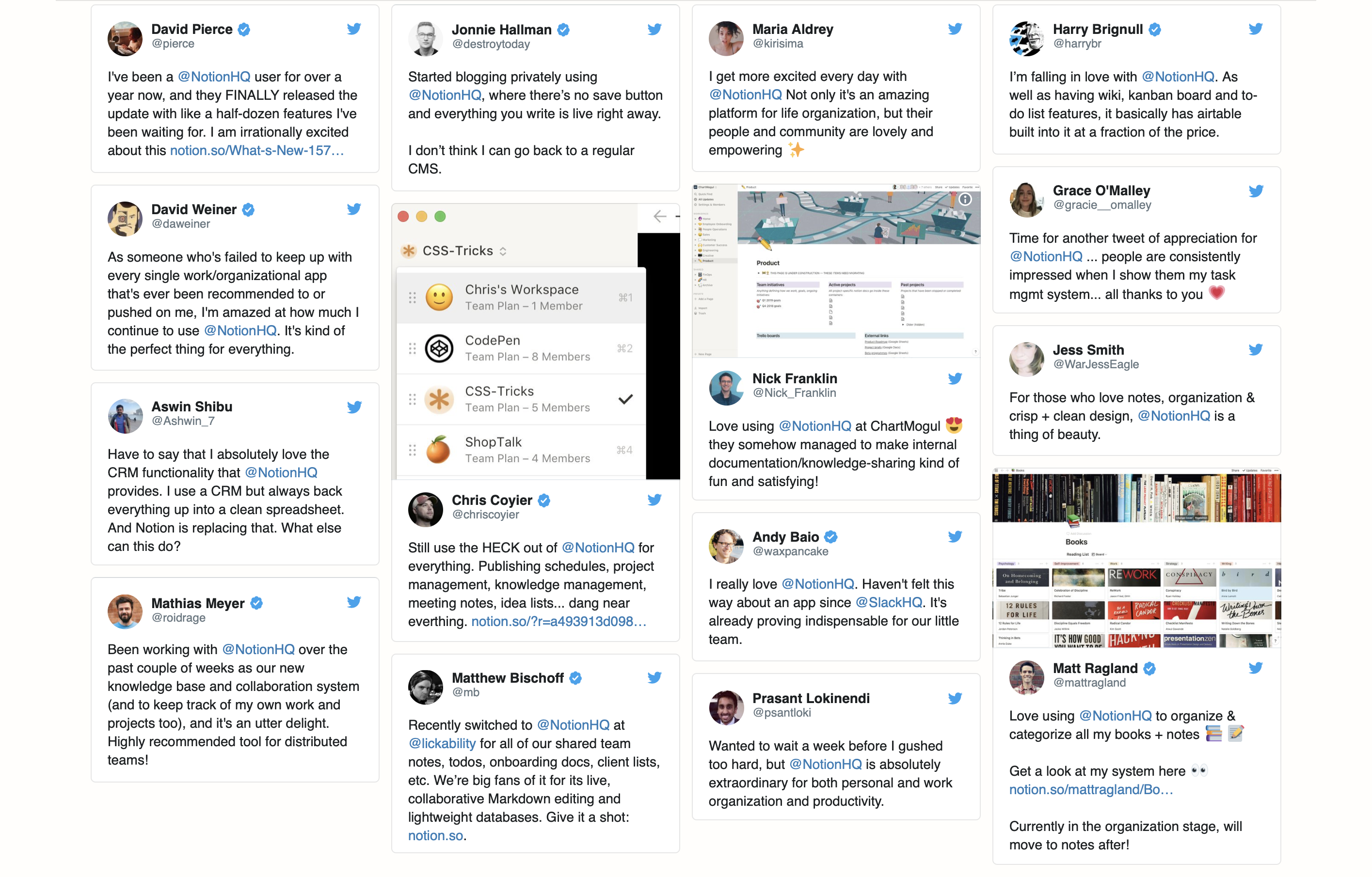 Notion Testimonial component screenshot