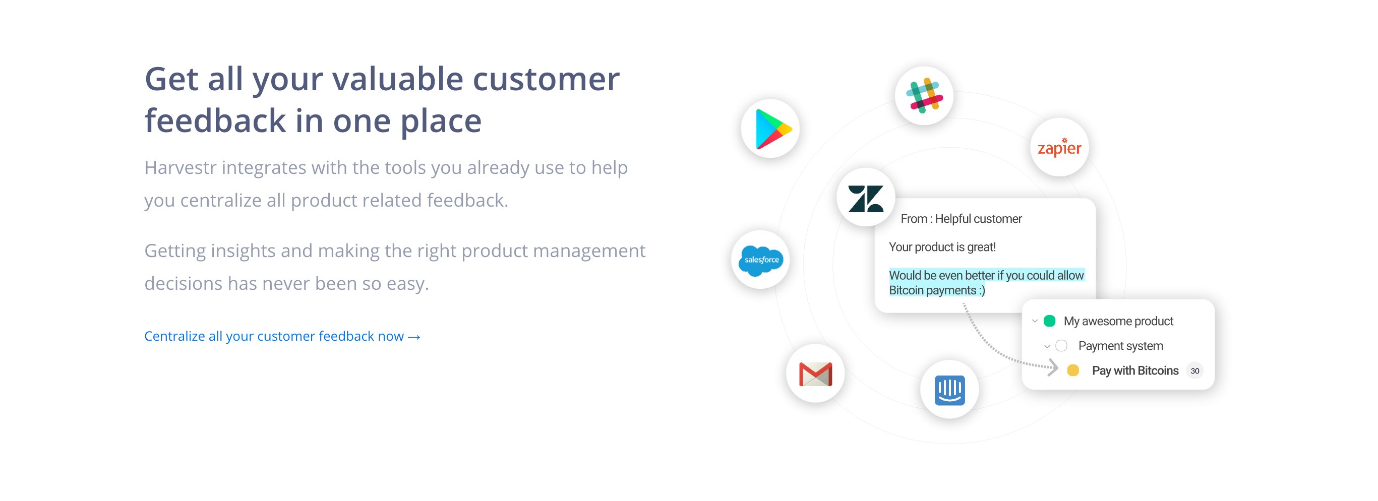 Harvestr Feature component screenshot