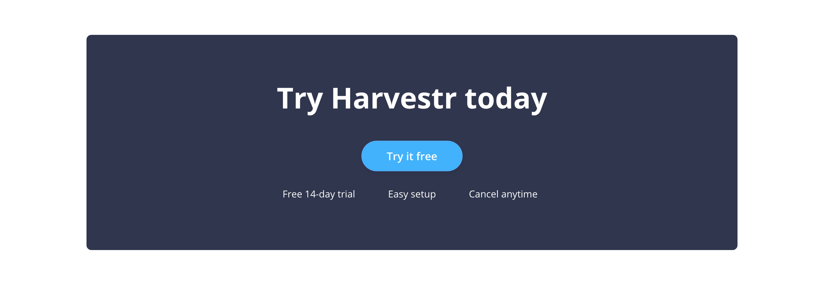 Harvestr Call To Action component screenshot