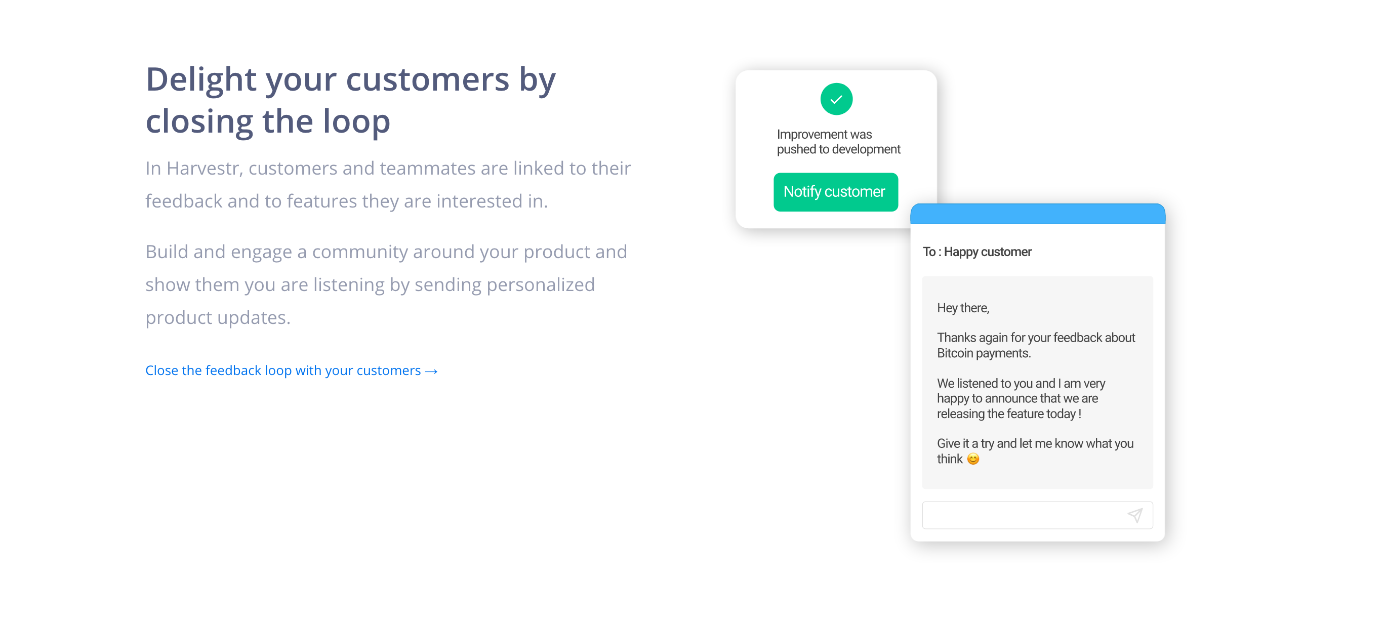 Harvestr Feature component screenshot