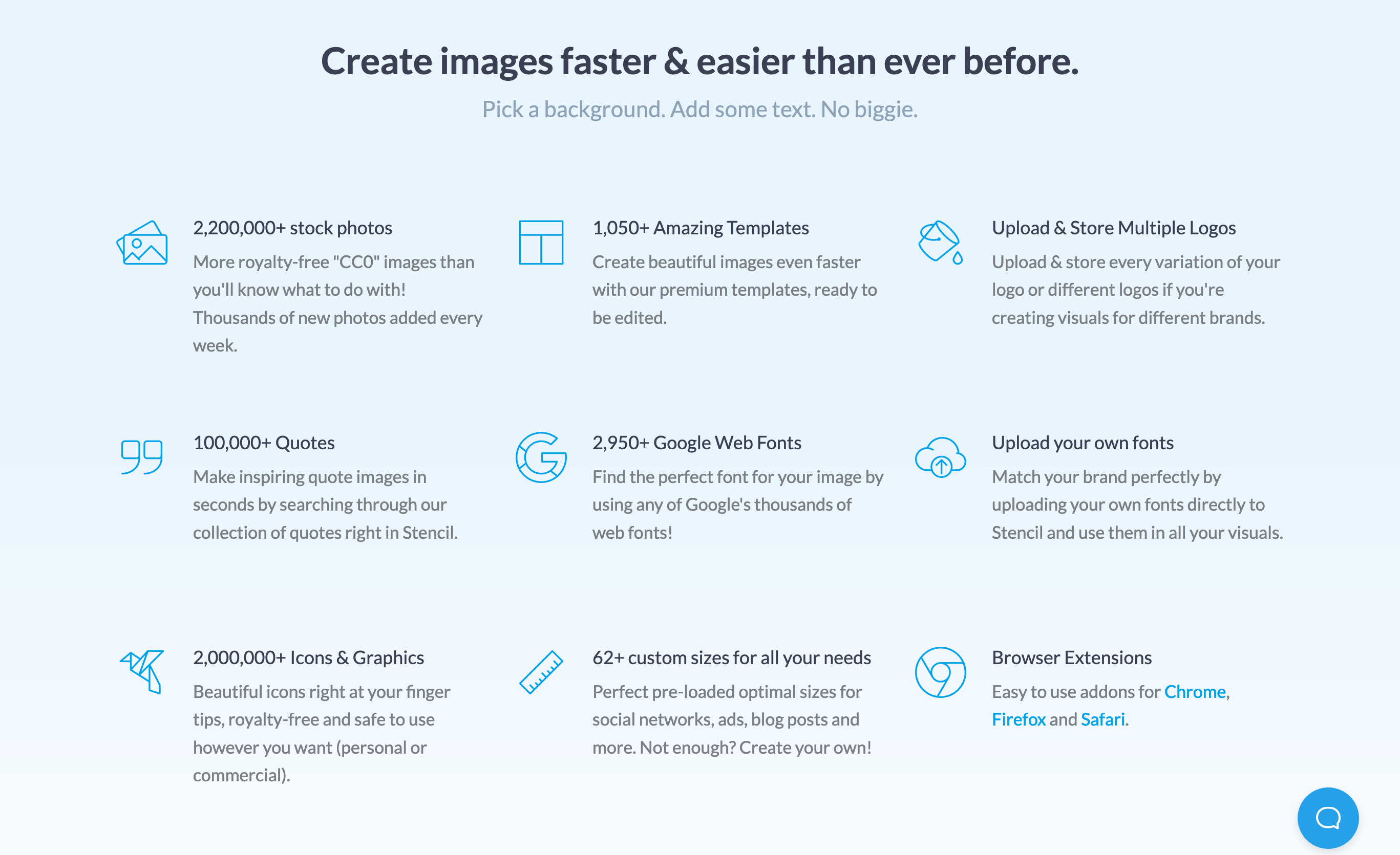 Getstencil Feature component screenshot
