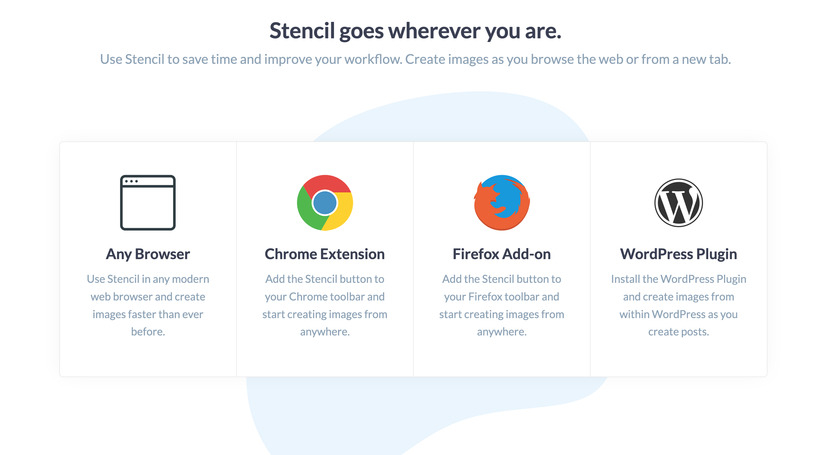 Getstencil Intergrations component screenshot