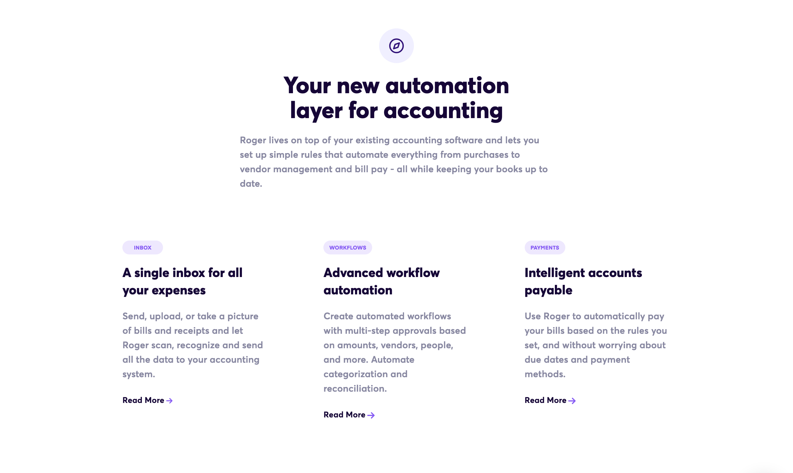 Roger Feature component screenshot