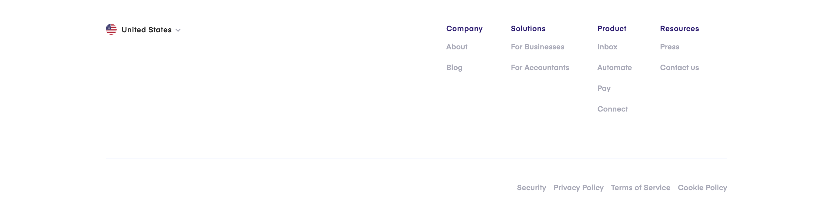 Roger Footer component screenshot