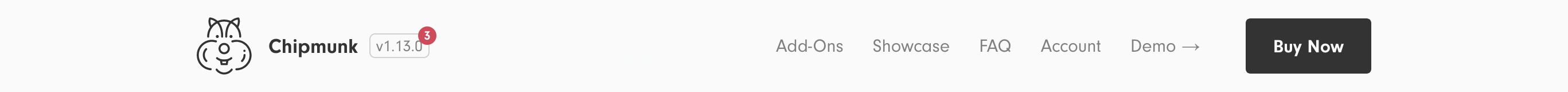 Chipmunktheme Header component screenshot