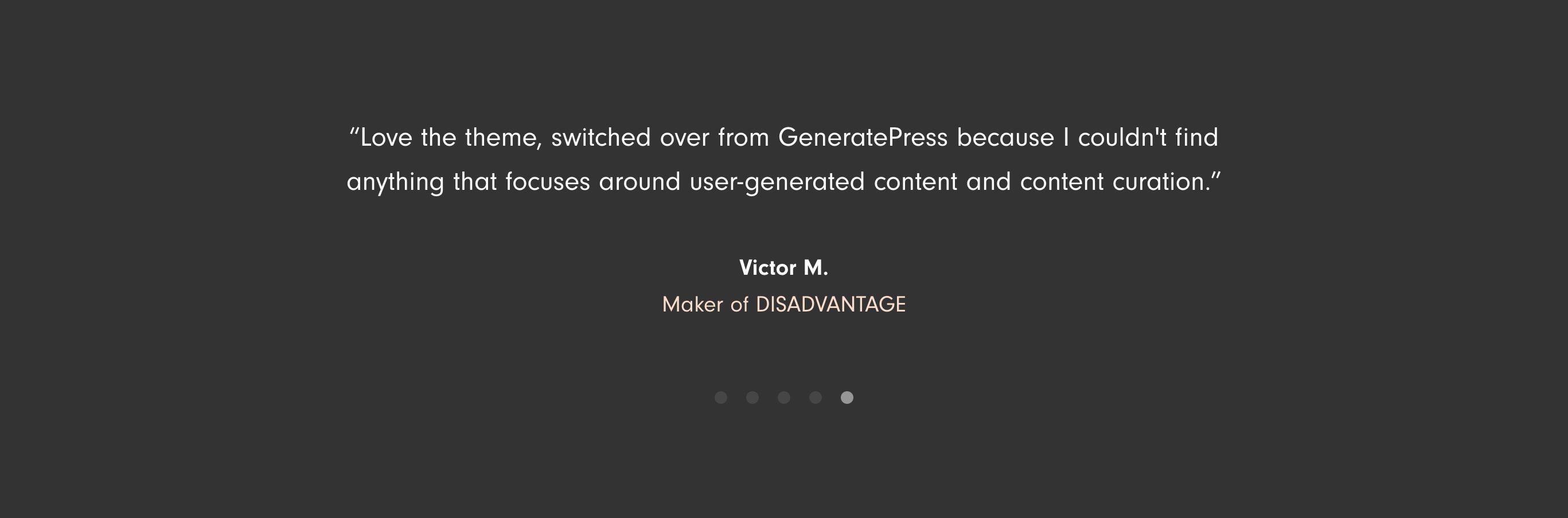 Chipmunktheme Testimonial component screenshot