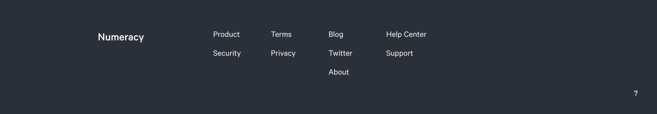 Numeracy Footer component screenshot