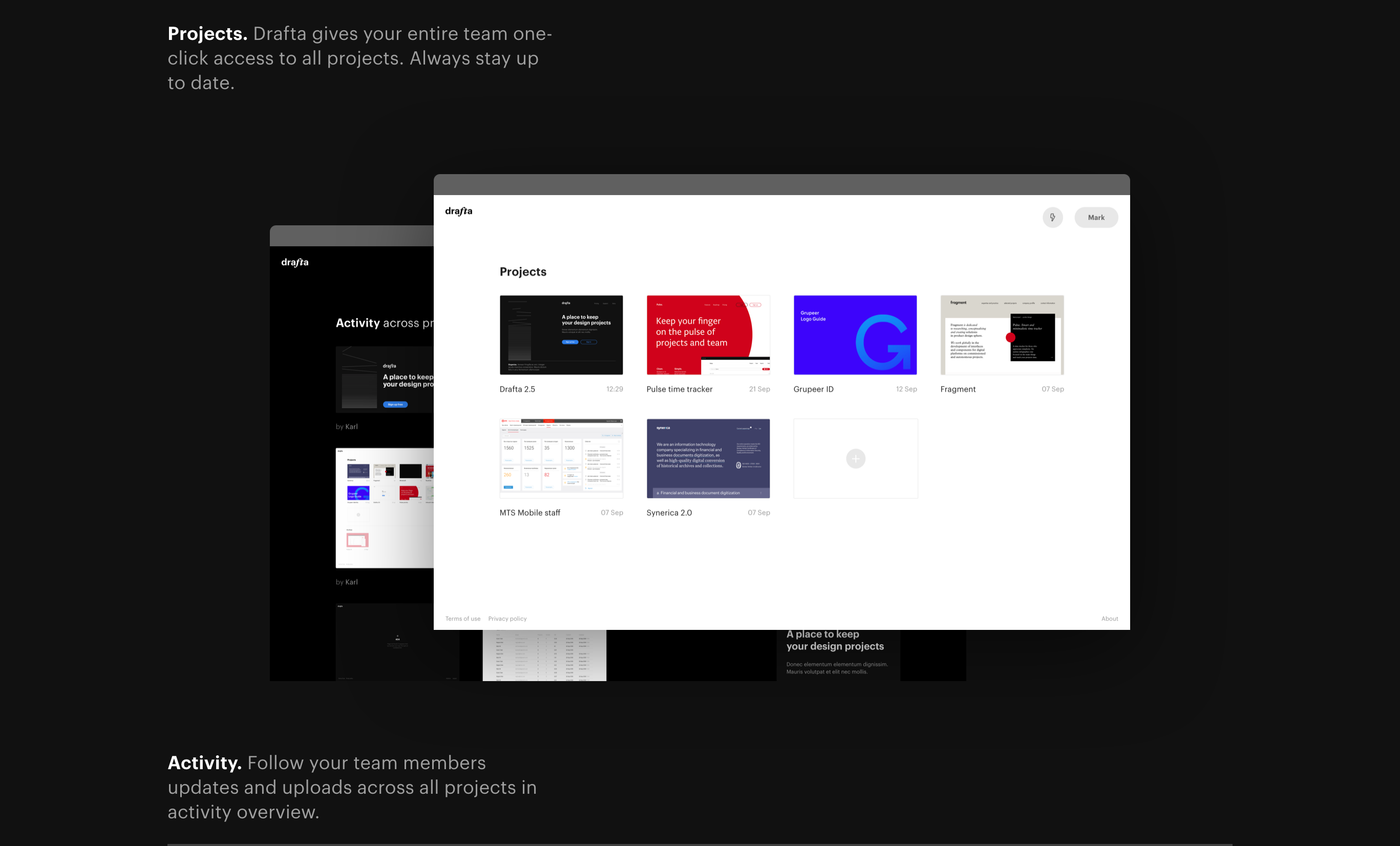 Drafta Feature component screenshot